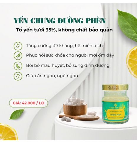 Tổ yến chưng đường phèn