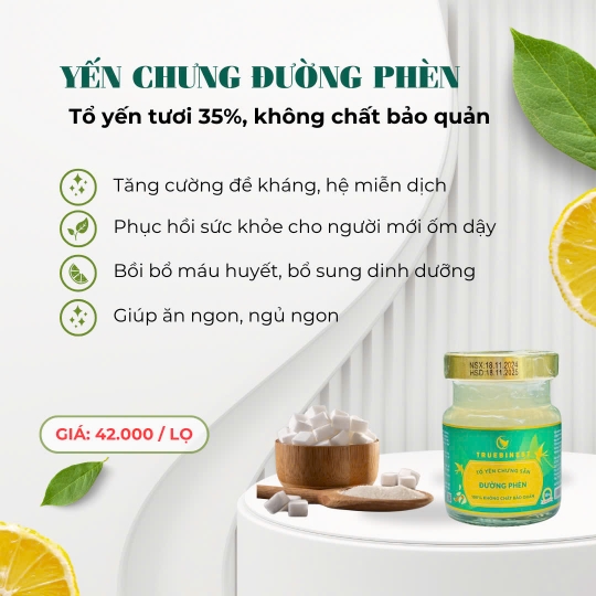 Tổ yến chưng đường phèn
