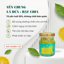 Tổ yến chưng lá dứa hạt chia