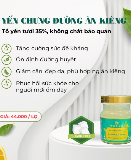 Tổ yến chưng đường ăn kiêng