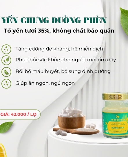 Tổ yến chưng đường phèn